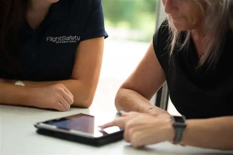Foto del sitio web de FlightSafety International