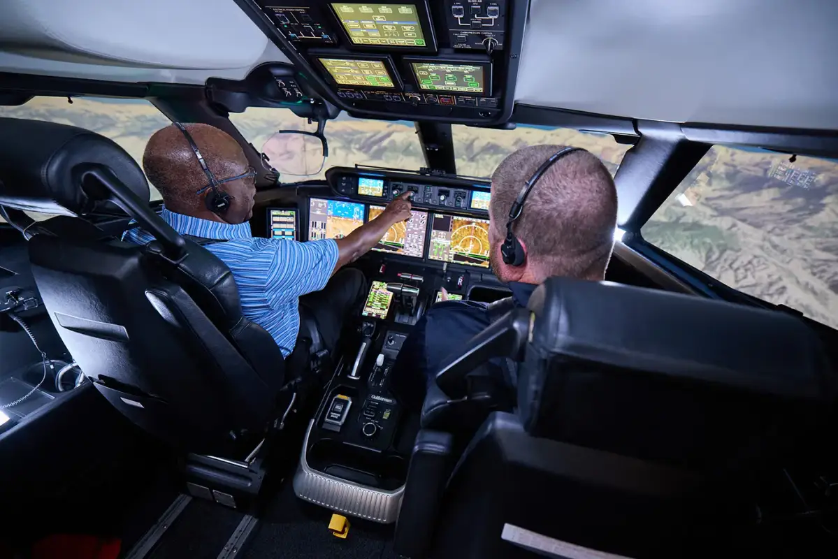 Foto del sitio web de FlightSafety International