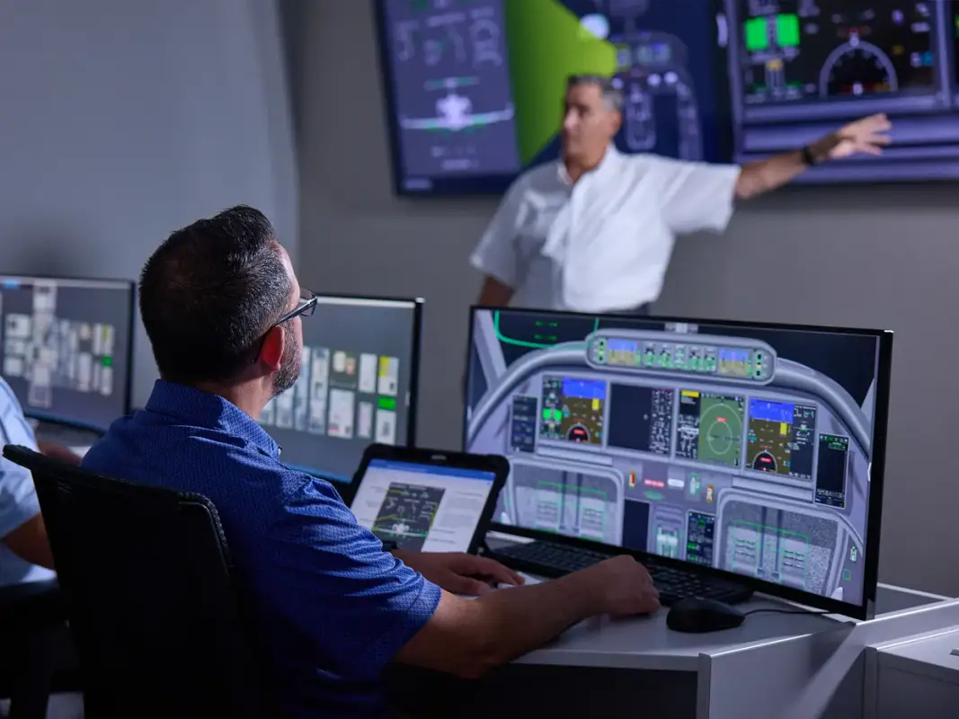 Foto del sitio web de FlightSafety International