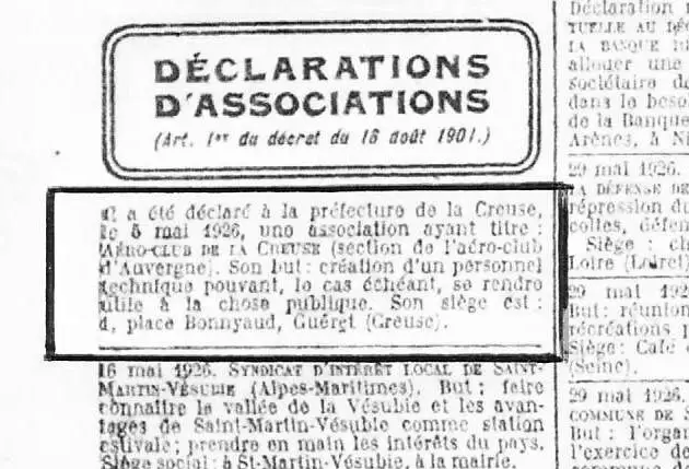 Foto del sitio web de Aeroclub De La Creuse